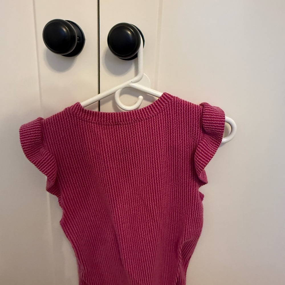 Pink Ruffled Knit Top - Picture 2 of 2
